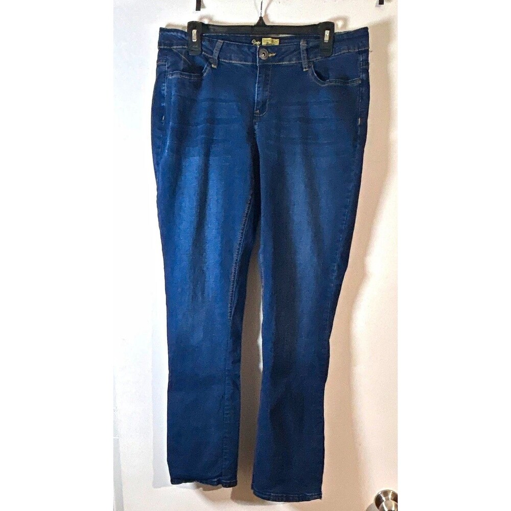 Suzanne Betro Women’s 14 Straight Jeans Blue Medium Wash Embroidered 5-Pocket
